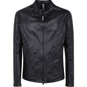 ISAAC SELLAM Men's Perforated Leather Bomber Jacket Men BLACK Outerwear
